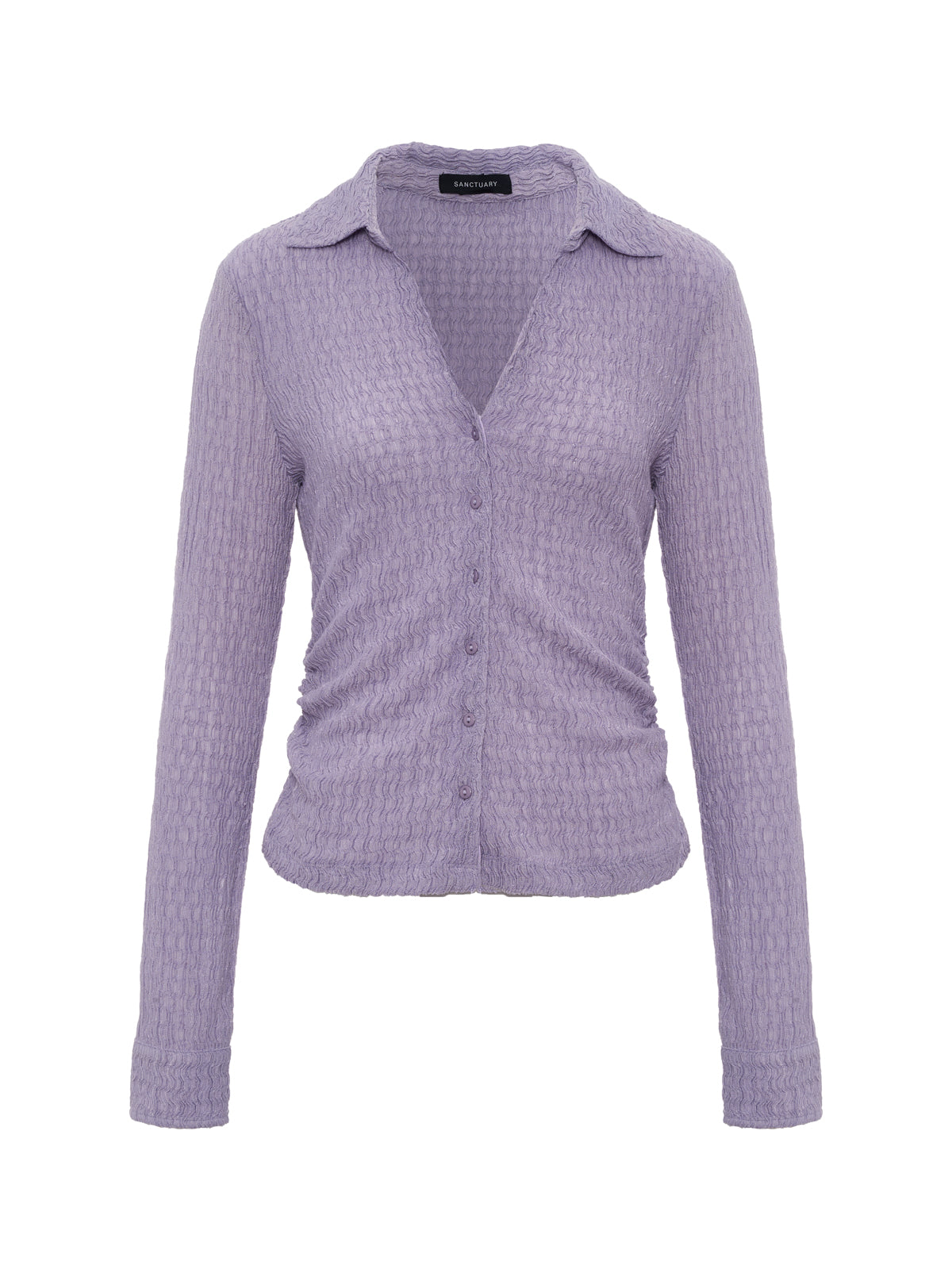 Juno Textured Button Front Top Purple Haze - Sanctuary Clothing