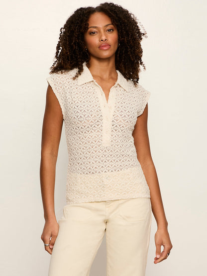 Everyday Muse Collared Tee Bone - Sanctuary Clothing