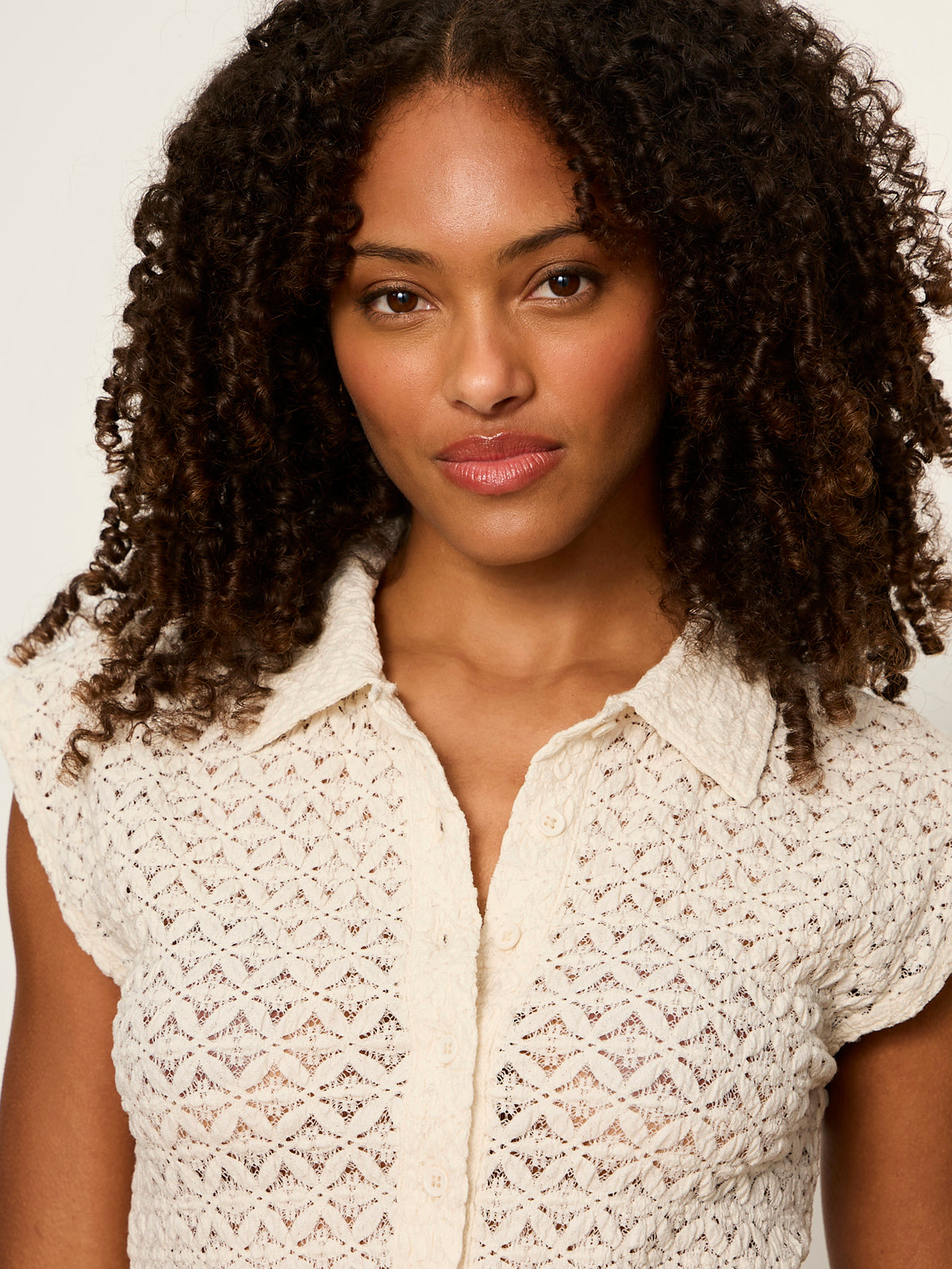 Everyday Muse Collared Tee Bone - Sanctuary Clothing