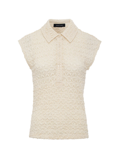 Everyday Muse Collared Tee Bone - Sanctuary Clothing