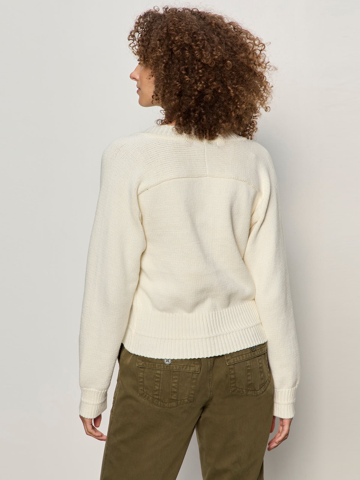 PERFECT V NECK SWEATER VINTAGE IVORY - Sanctuary Clothing