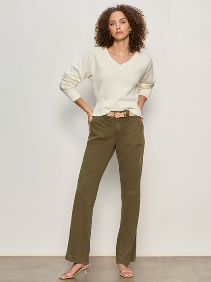 PERFECT V NECK SWEATER VINTAGE IVORY - Sanctuary Clothing