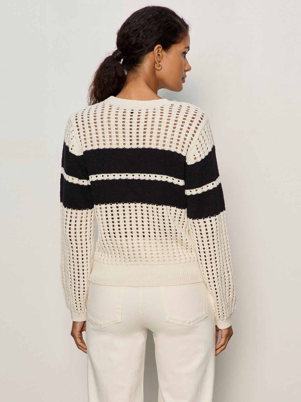 Sporty Openwork Popover Collagen with Black - Sanctuary Clothing