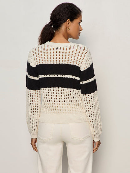 Sporty Openwork Popover Collagen with Black - Sanctuary Clothing