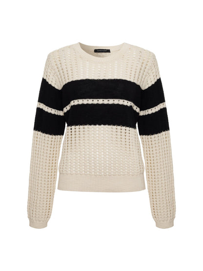 Sporty Openwork Popover Collagen with Black - Sanctuary Clothing
