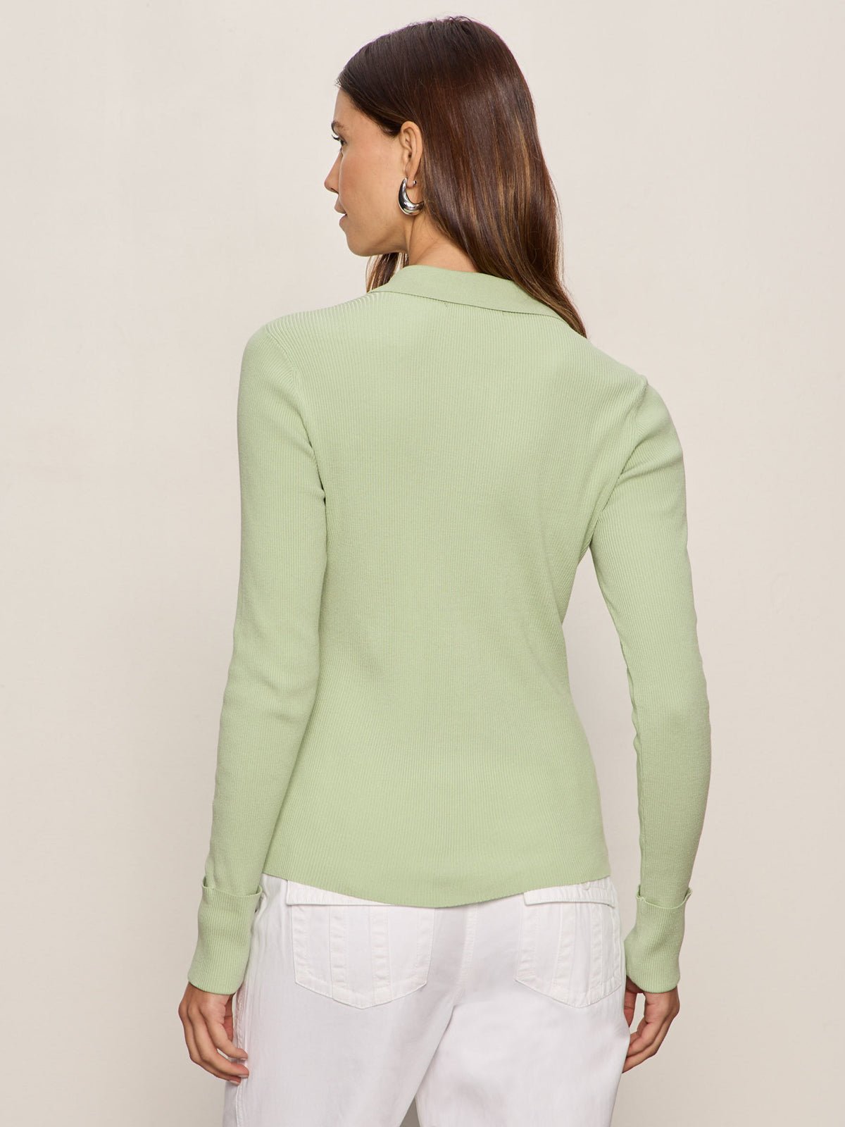 ONLY YOURS RIBBED ZIP SWEATER DETOX GREEN - Sanctuary Clothing