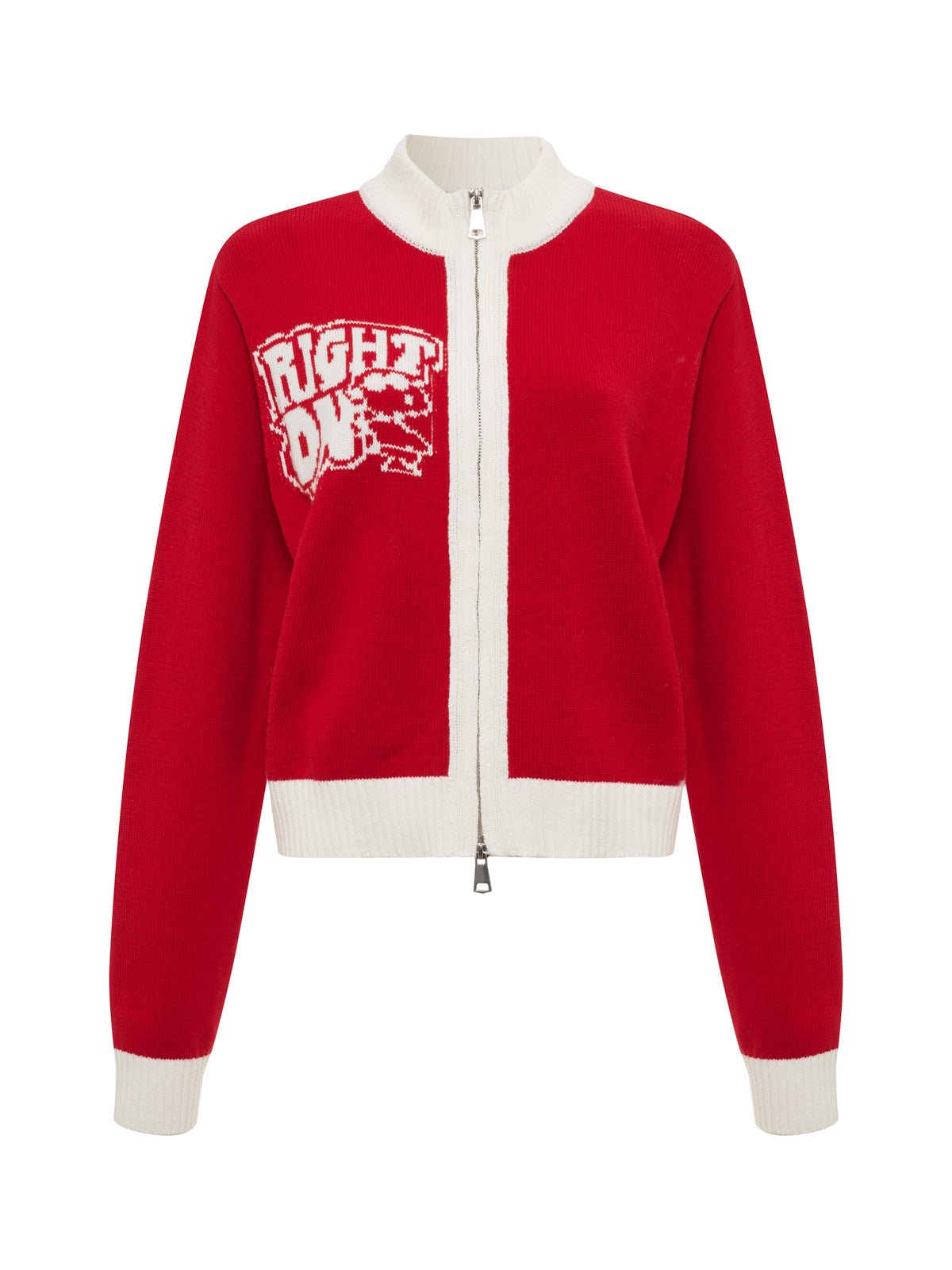JOE COOL ZIP UP SWEATER CHERRY LACQUER - Sanctuary Clothing