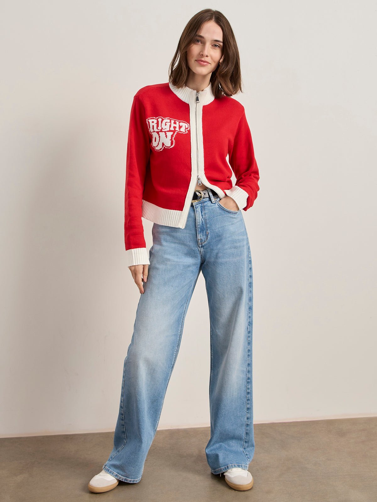 JOE COOL ZIP UP SWEATER CHERRY LACQUER - Sanctuary Clothing