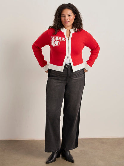 JOE COOL ZIP UP SWEATER CHERRY LACQUER - Sanctuary Clothing