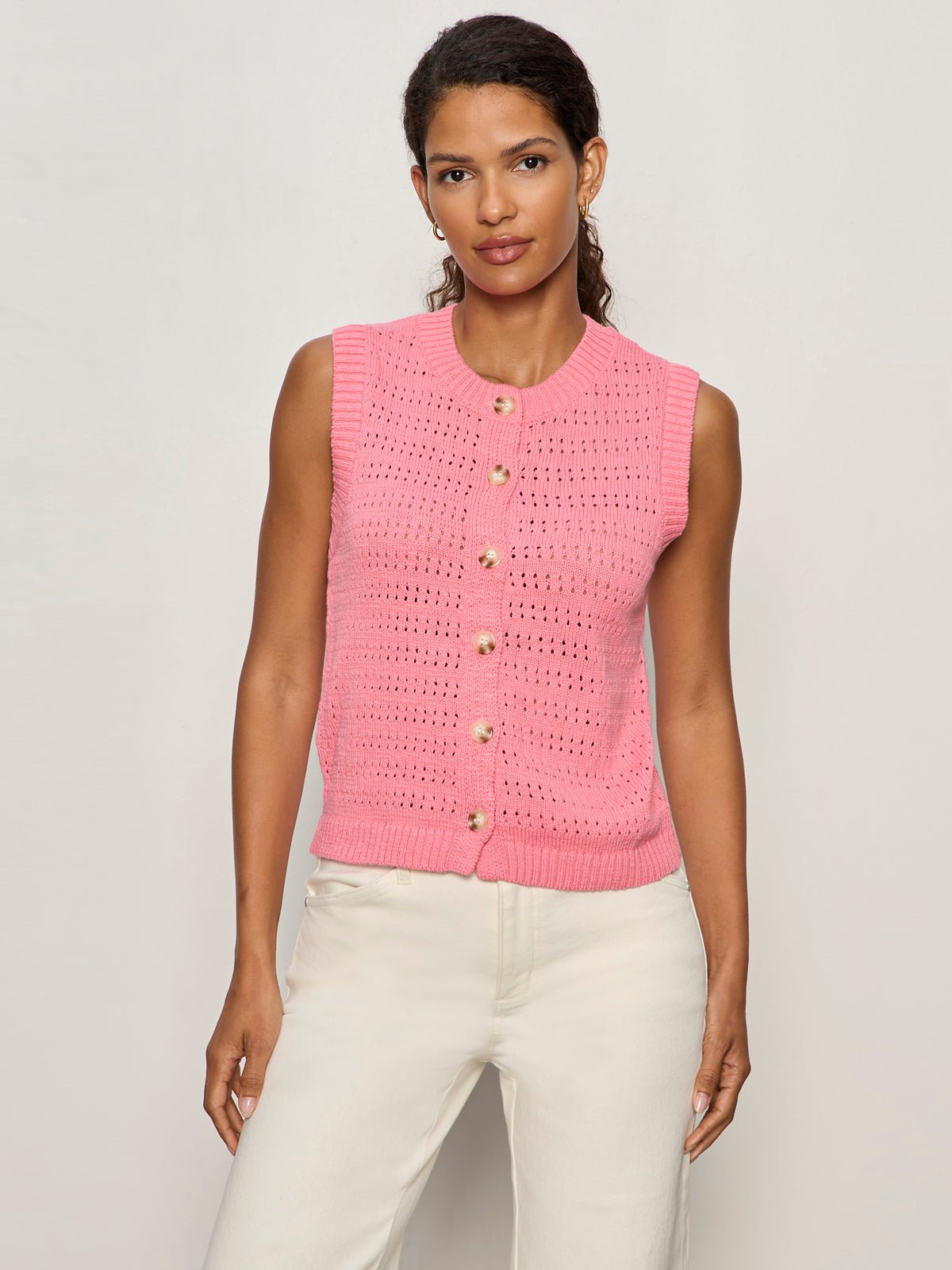 POINTELLE SHELL BLOOM PINK - Sanctuary Clothing