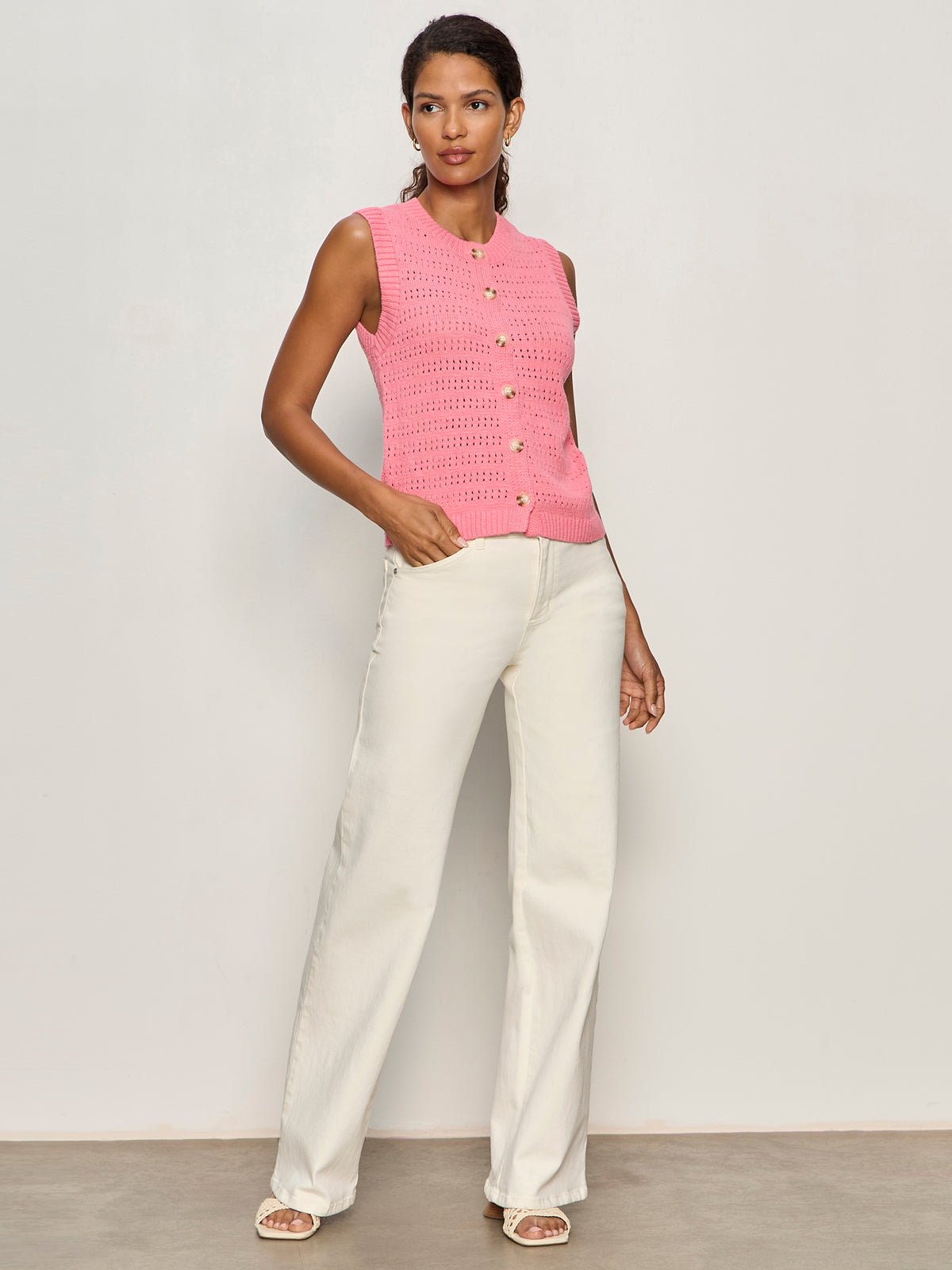 POINTELLE SHELL BLOOM PINK - Sanctuary Clothing