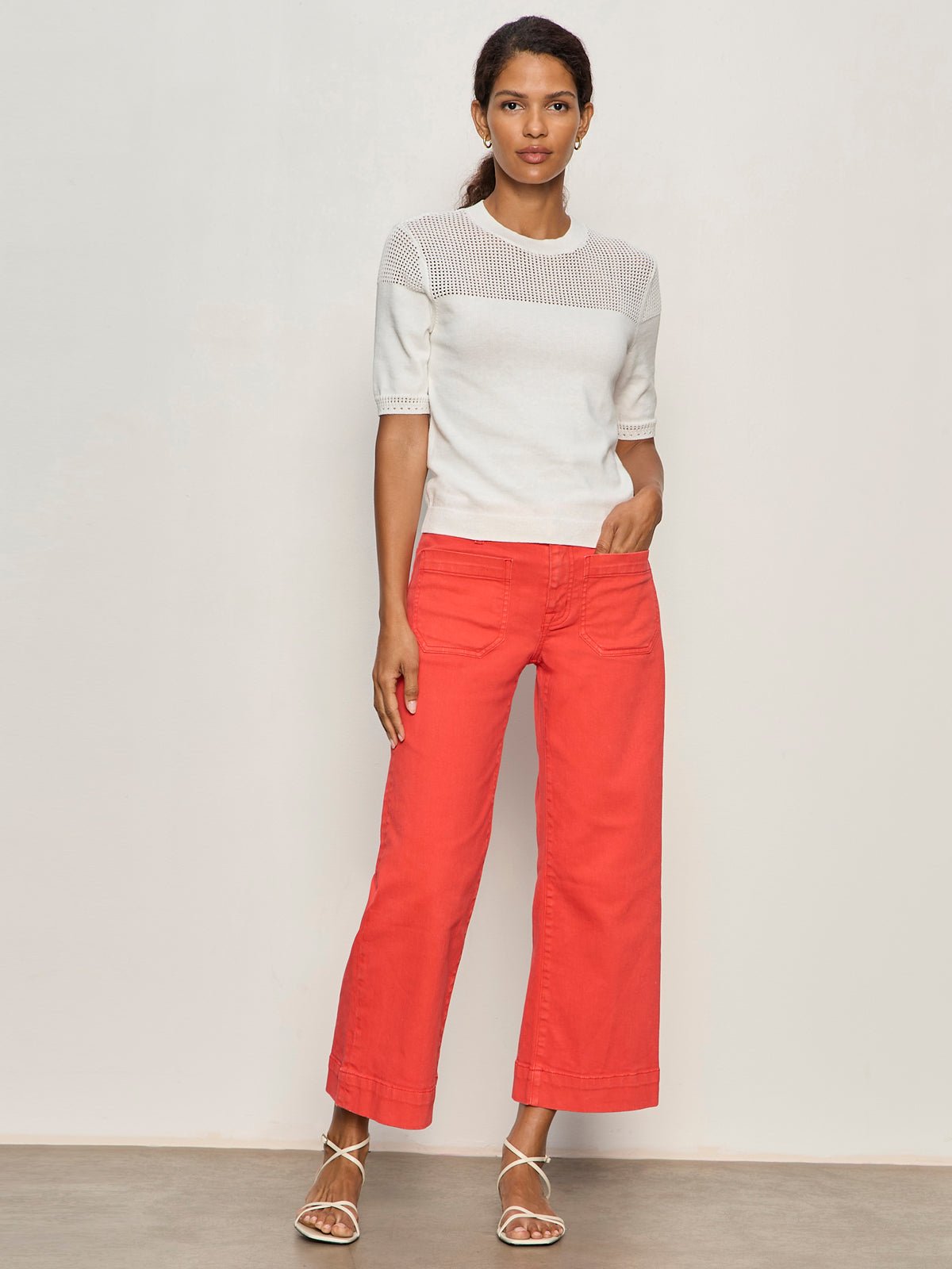 MIX STITCH TEE CHALK - Sanctuary Clothing