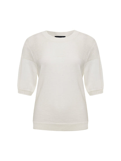 MIX STITCH TEE CHALK - Sanctuary Clothing