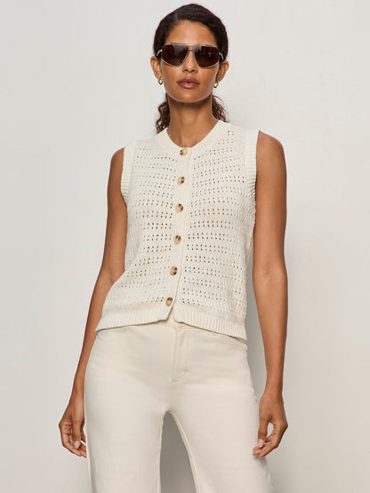 POINTELLE SHELL VINTAGE IVORY - Sanctuary Clothing