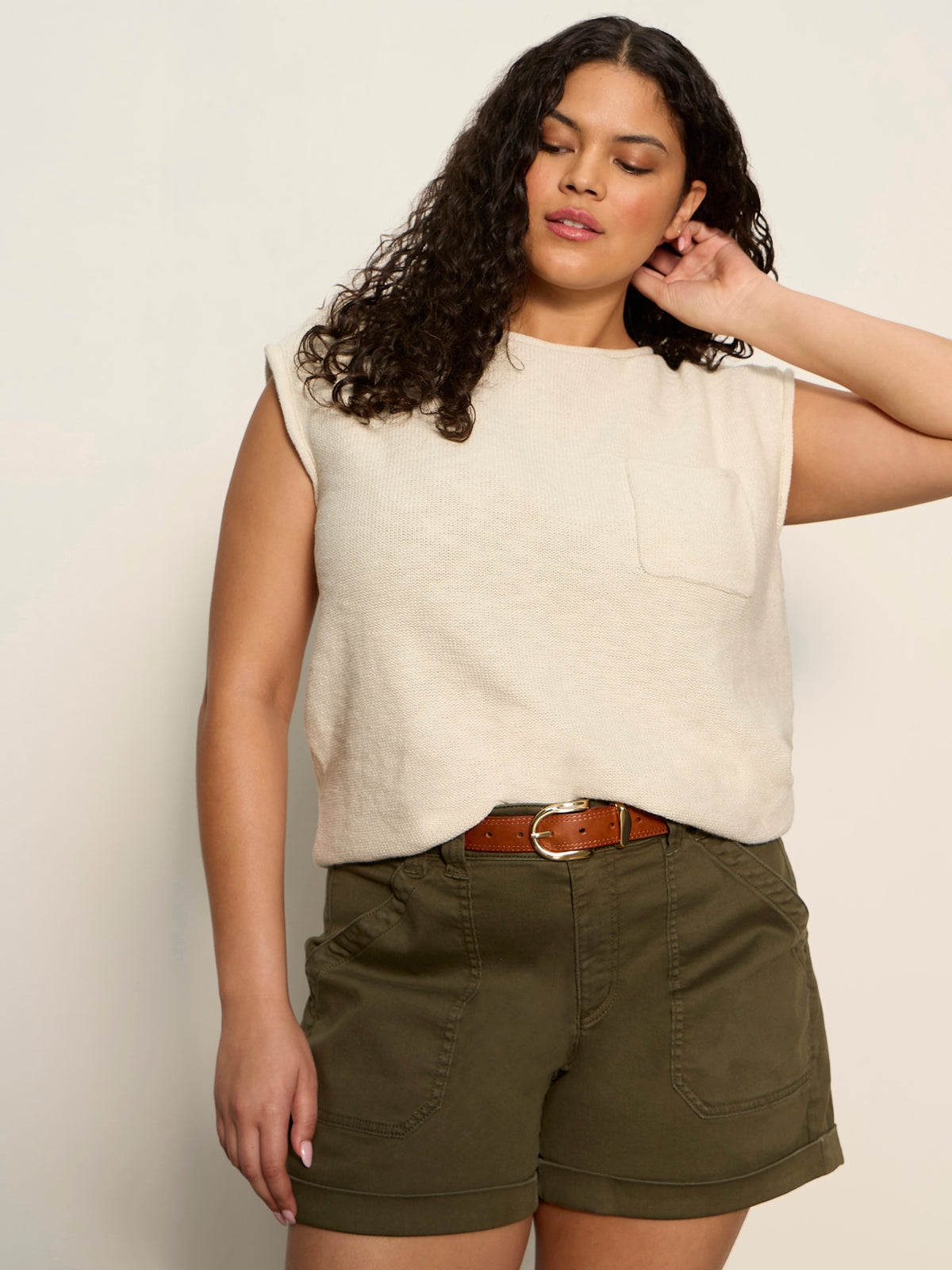 Easy Sweater Tee Collagen Extended Sizing - Sanctuary Clothing