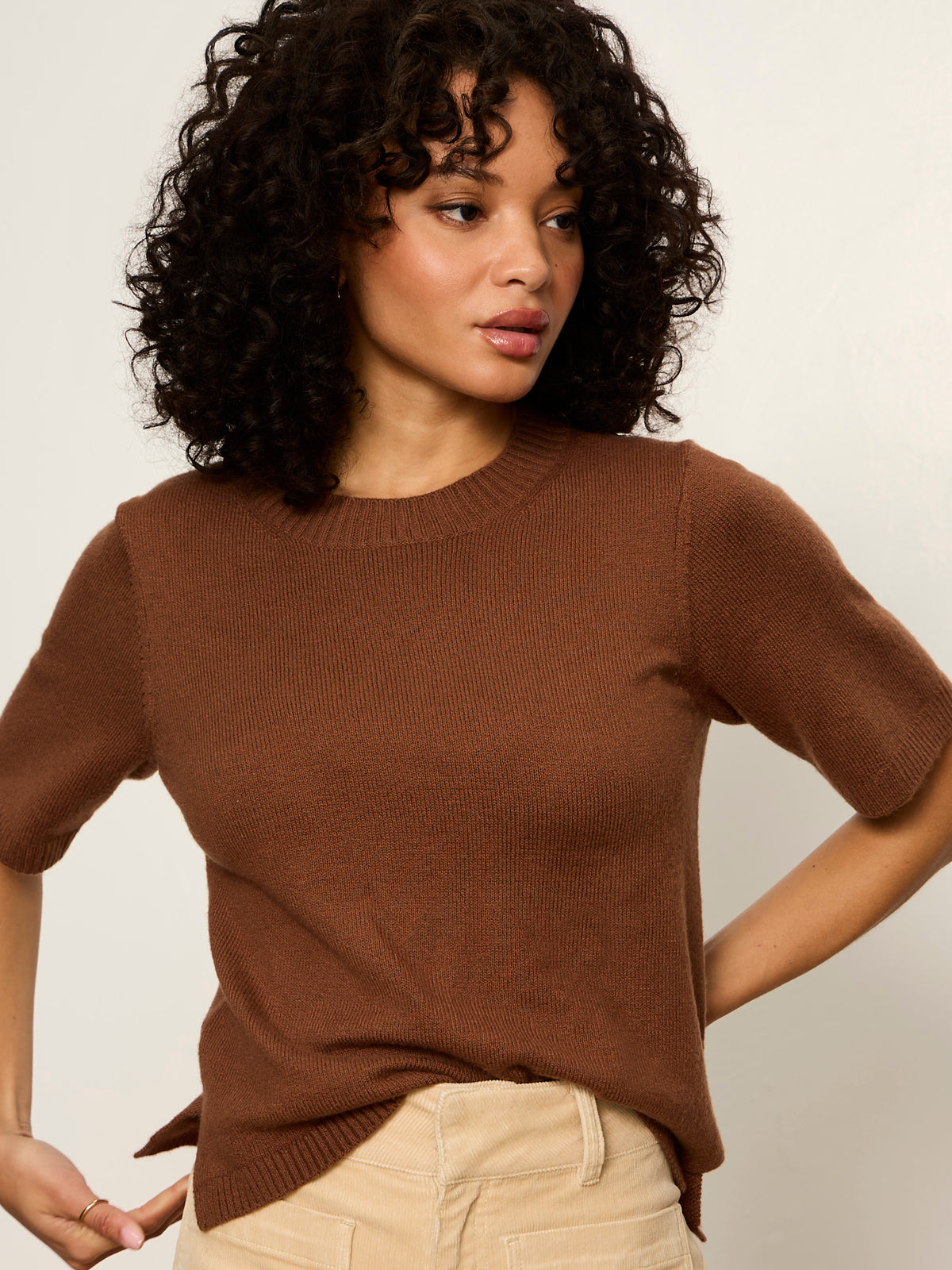 Perfect Sweater Tee Cocoa Powder - Sanctuary Clothing