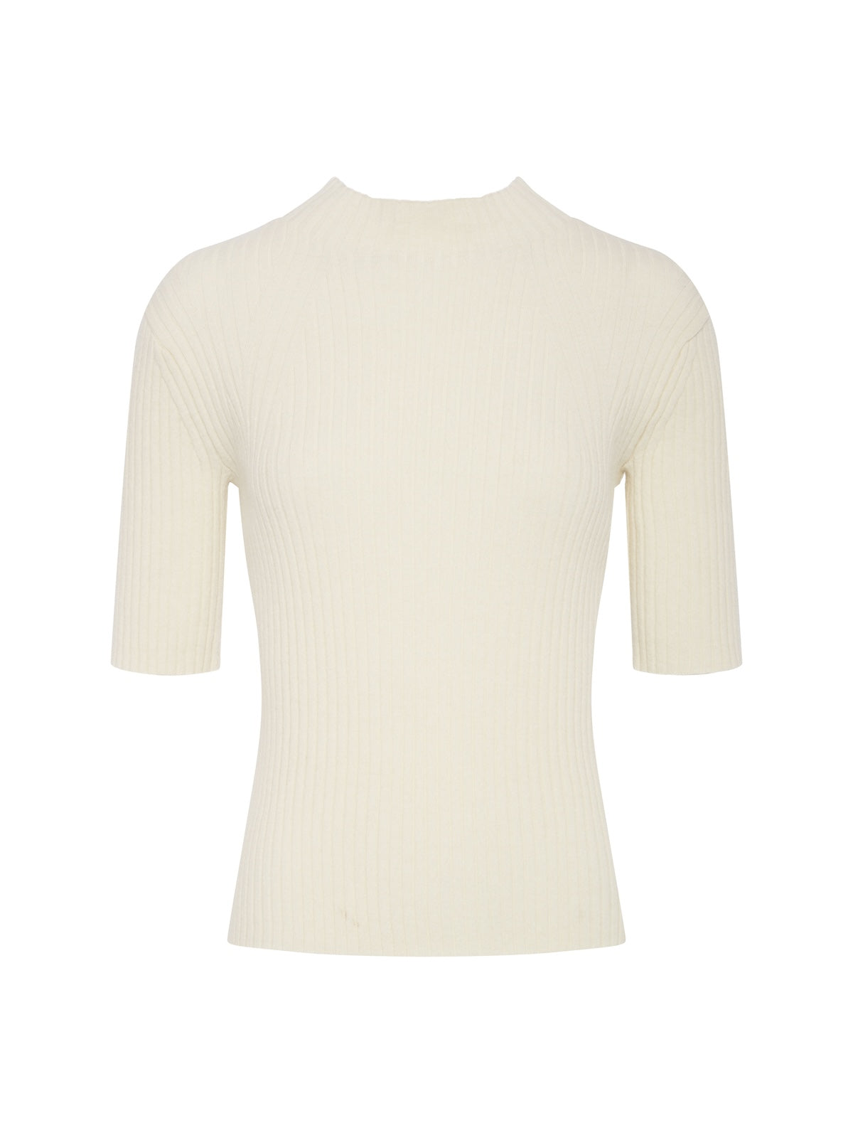 High Neck Ribbed Top Bone - Sanctuary Clothing
