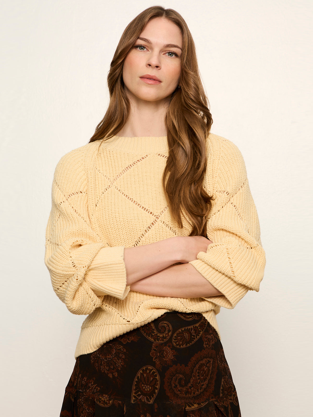 Diamond Stitch Popover Light Goldie - Sanctuary Clothing