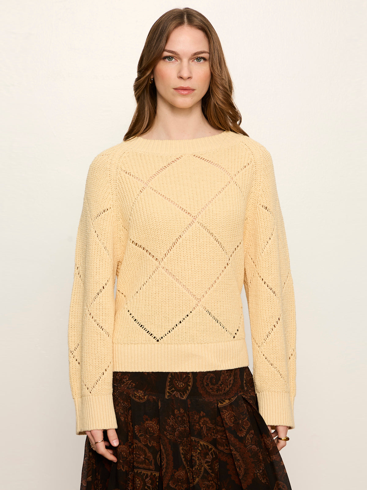 Diamond Stitch Popover Light Goldie - Sanctuary Clothing
