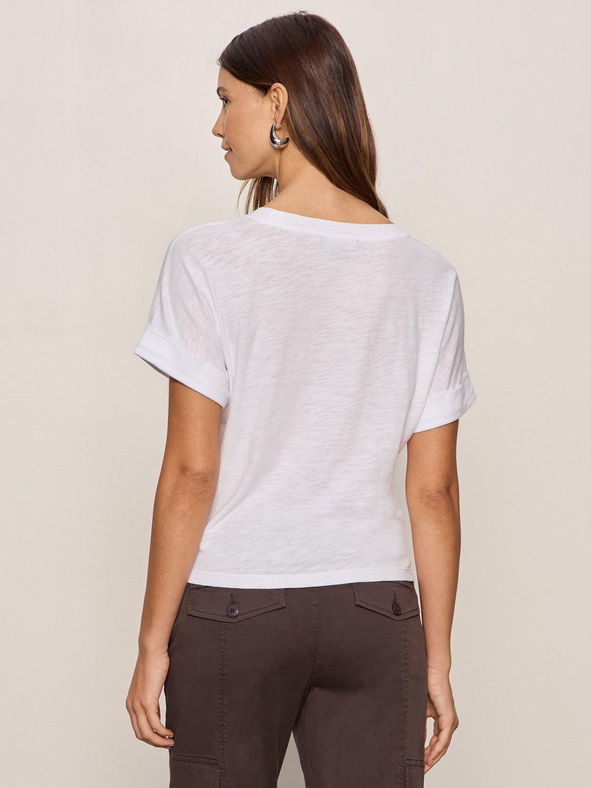ALL DAY TIE TEE WHITE - Sanctuary Clothing