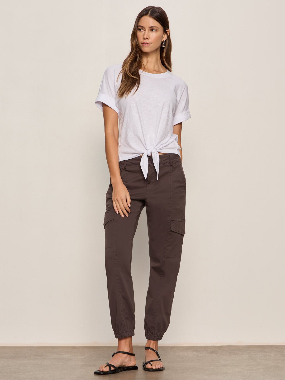 ALL DAY TIE TEE WHITE - Sanctuary Clothing