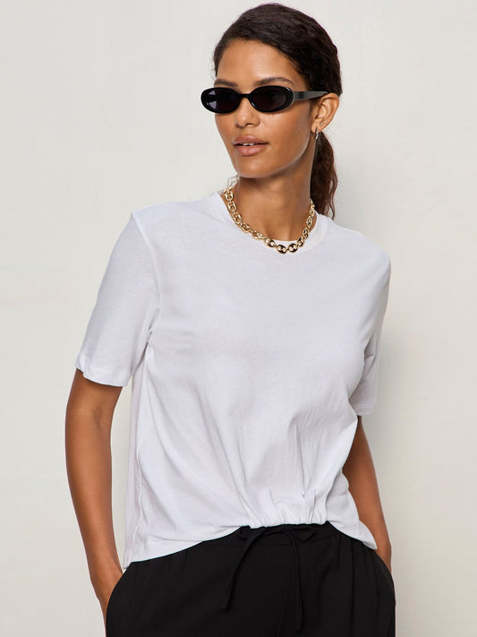 TUCK IT UNDER TEE WHITE - Sanctuary Clothing