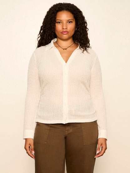 JUNO TEXTURED BUTTON FRONT CHALK - Sanctuary Clothing