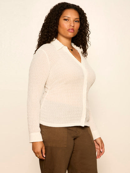 JUNO TEXTURED BUTTON FRONT CHALK - Sanctuary Clothing