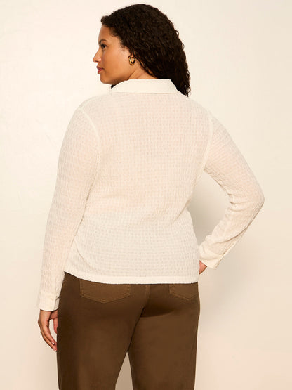 JUNO TEXTURED BUTTON FRONT CHALK - Sanctuary Clothing