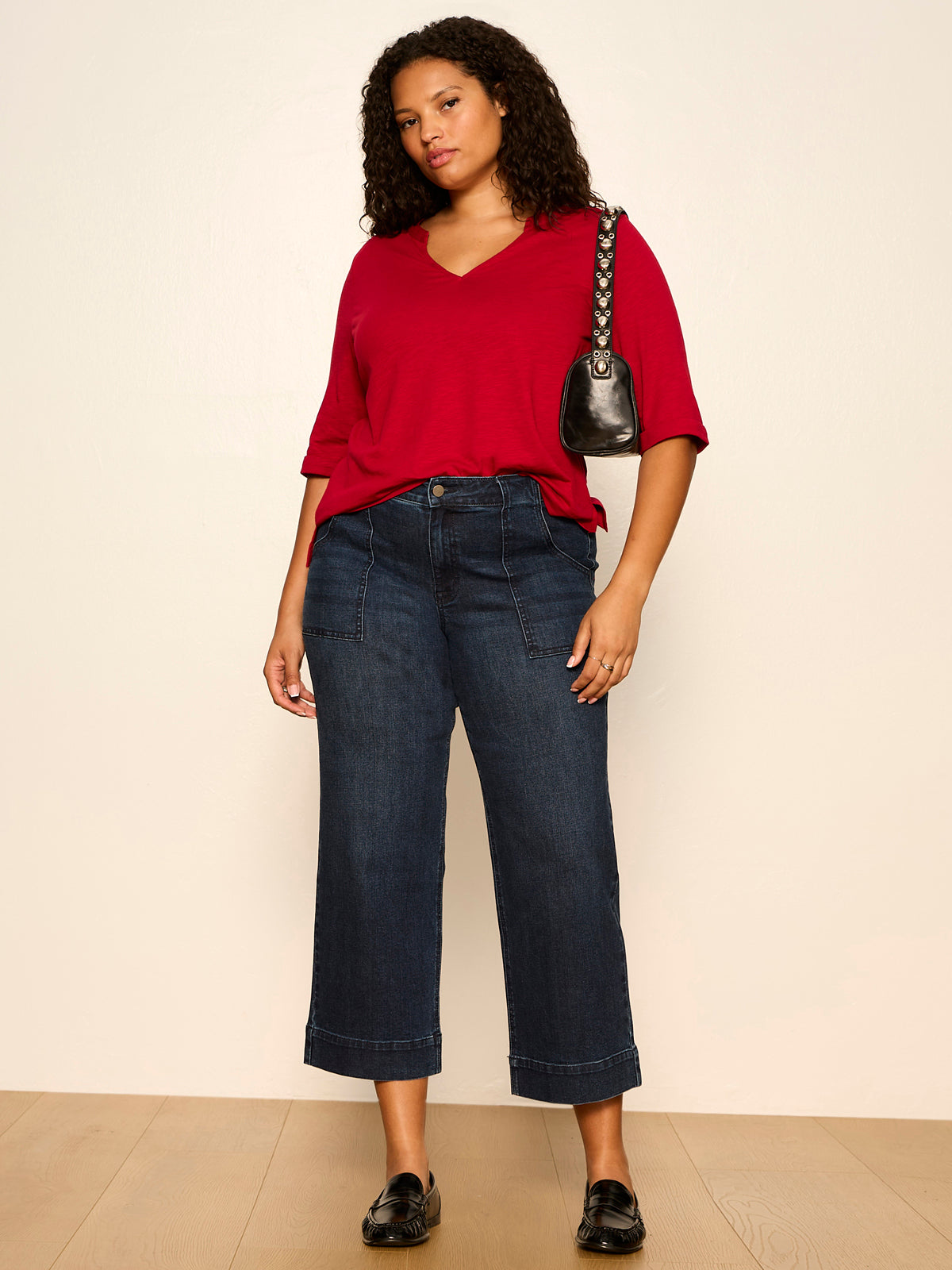 DOLCE NOTCH NECK TEE RED BERRY - Sanctuary Clothing