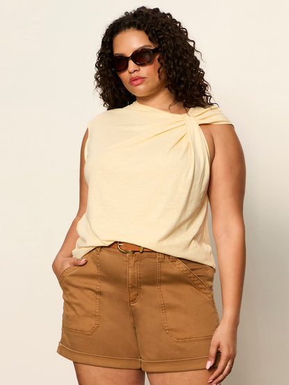 SO TWISTED MUSCLE TEE BANANA - Sanctuary Clothing