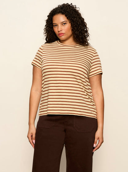 THE PERFECT TEE CHOCO BANANA STRIPE - Sanctuary Clothing