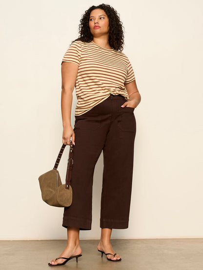 THE PERFECT TEE CHOCO BANANA STRIPE - Sanctuary Clothing