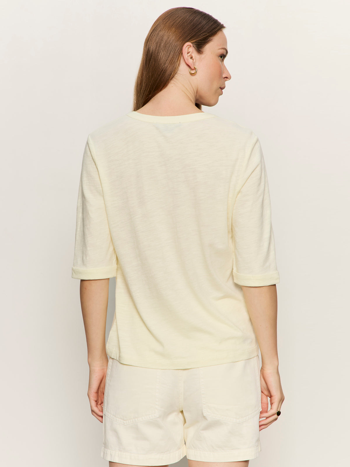 ROLLED SLEEVE TEE LEMON DROP - Sanctuary Clothing