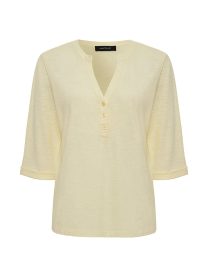 ROLLED SLEEVE TEE LEMON DROP - Sanctuary Clothing