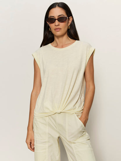 KNOTTED MUSCLE TEE LEMON DROP - Sanctuary Clothing