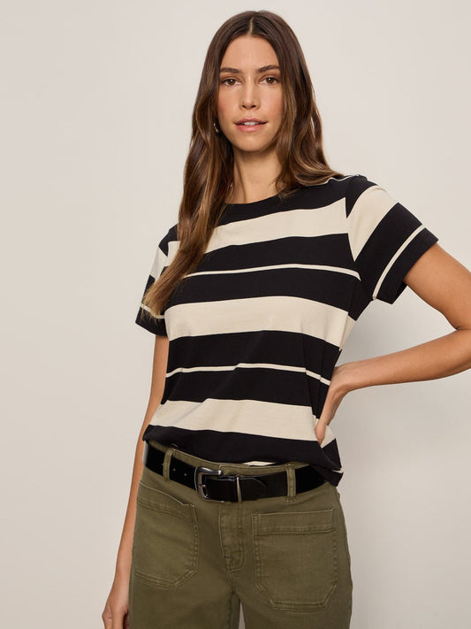 Timeless Tee Vanilla Creme/Black Stripe - Sanctuary Clothing