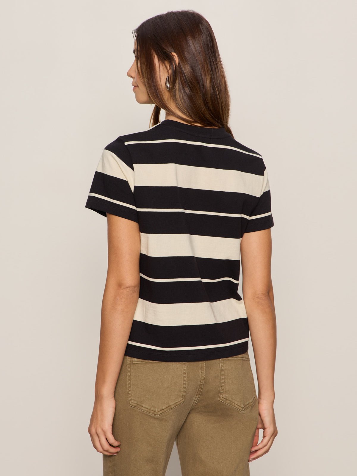 Timeless Tee Vanilla Creme/Black Stripe - Sanctuary Clothing