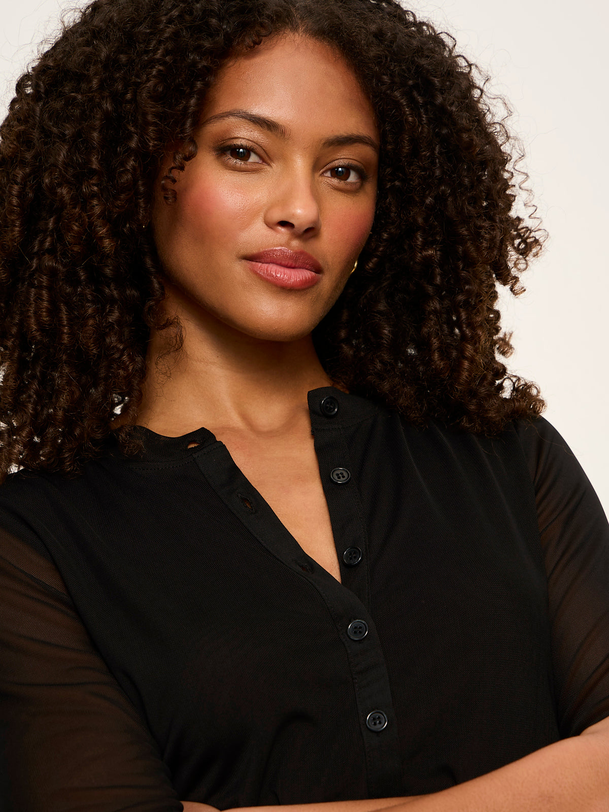 Mesh Long Sleeve Cardigan Black - Sanctuary Clothing