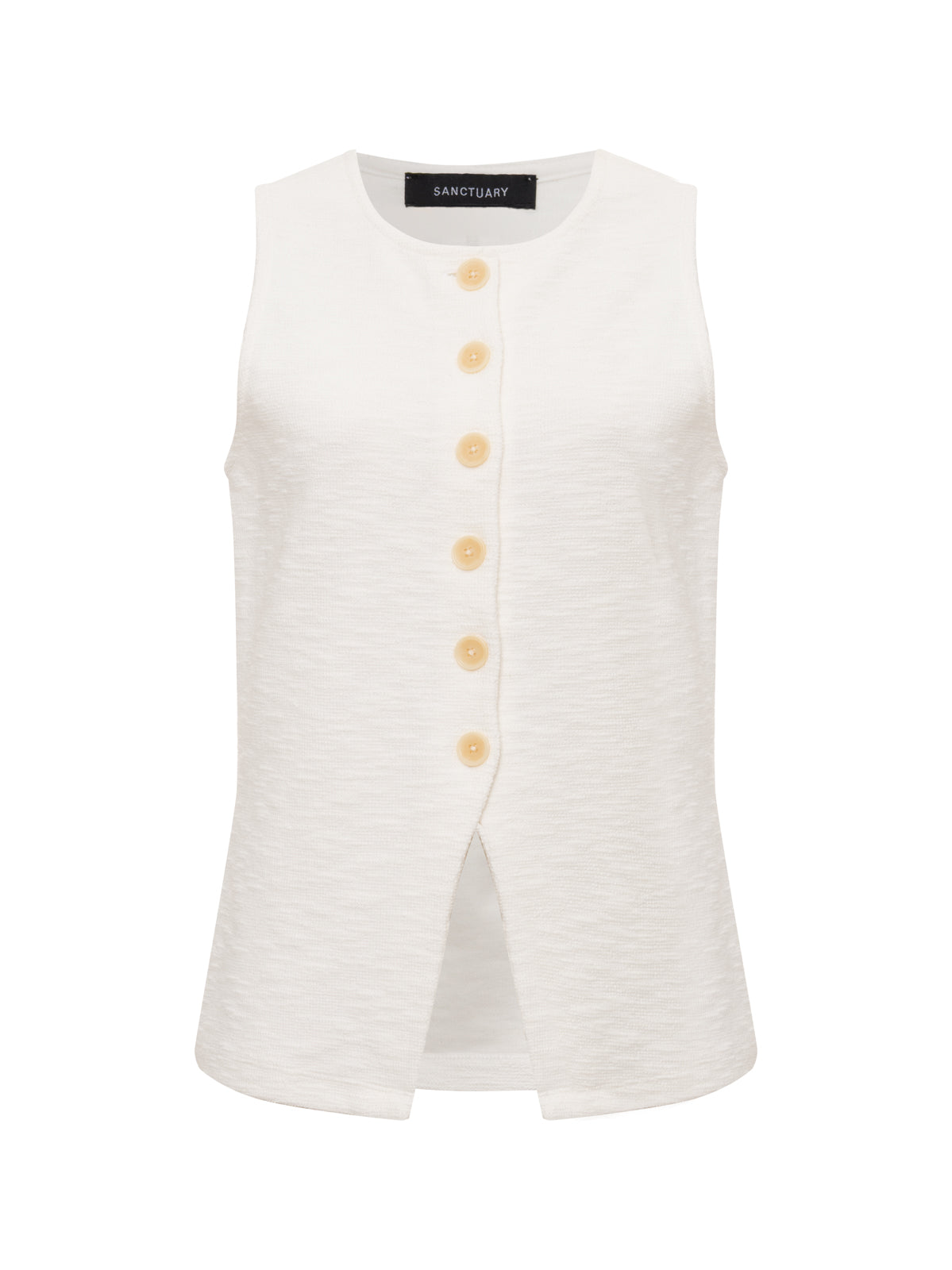 NOTHING EXTRA KNIT VEST CHALK - Sanctuary Clothing