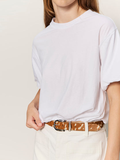 PLEAT BUBBLE TEE WHITE - Sanctuary Clothing