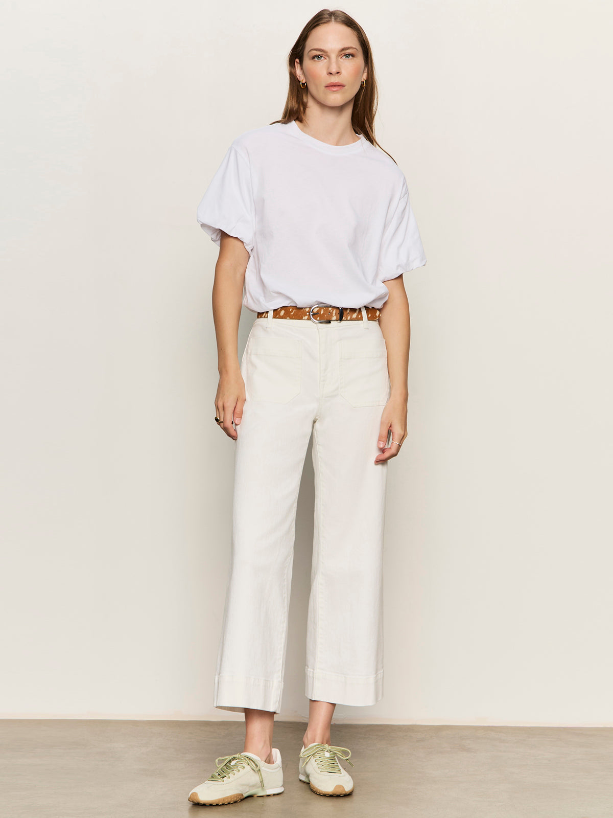 PLEAT BUBBLE TEE WHITE - Sanctuary Clothing