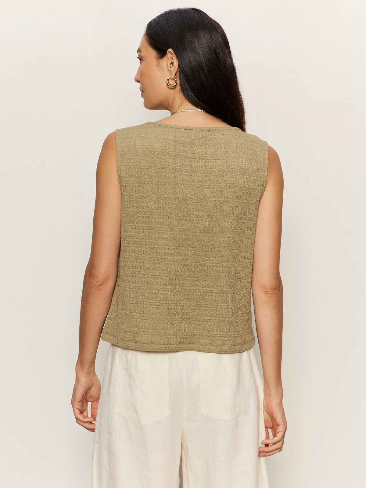 TEXTURED VACATION SHELL COVERT GREEN - Sanctuary Clothing