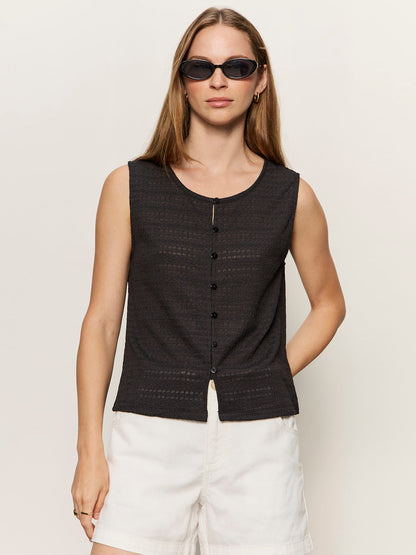 TEXTURED VACATION SHELL BLACK - Sanctuary Clothing