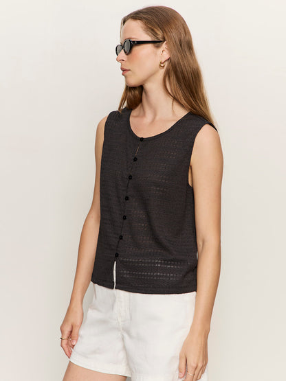 TEXTURED VACATION SHELL BLACK - Sanctuary Clothing
