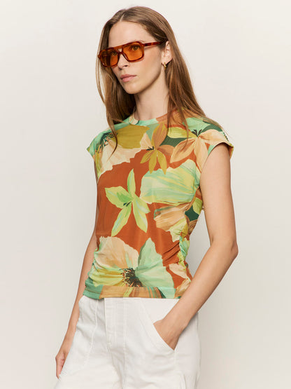 RUCHED MUSCLE TANK GREEN HOUSE - Sanctuary Clothing