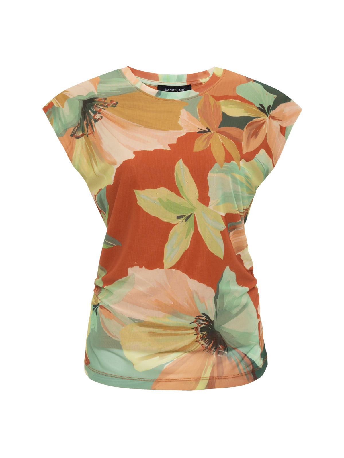 RUCHED MUSCLE TANK GREEN HOUSE - Sanctuary Clothing
