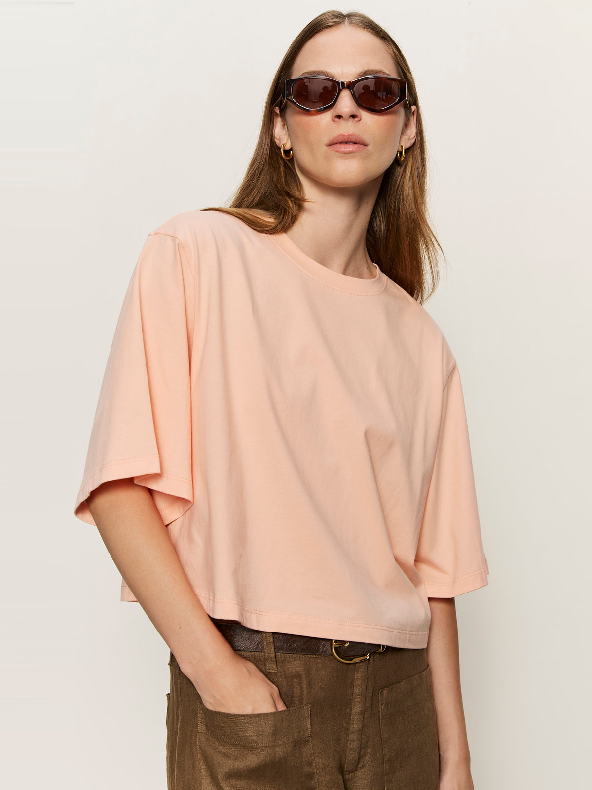 BELLE TEE WASHED SALMON - Sanctuary Clothing