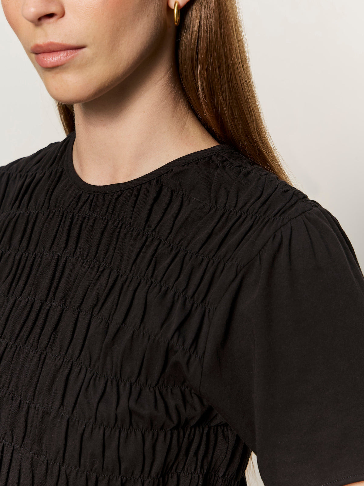 BETTER TOGETHER SMOCKED TOP BLACK - Sanctuary Clothing