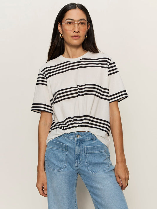 TUCK IT UNDER TEE CHALK / BLACK STRIPE - Sanctuary Clothing